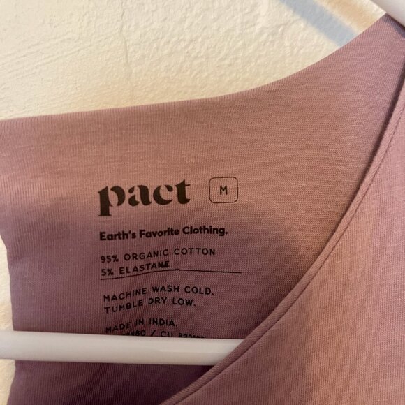 Pact Organic Cotton Fit & Flare Sleeveless Mini Dress in Lilac Size Medium - Picture 4 of 4